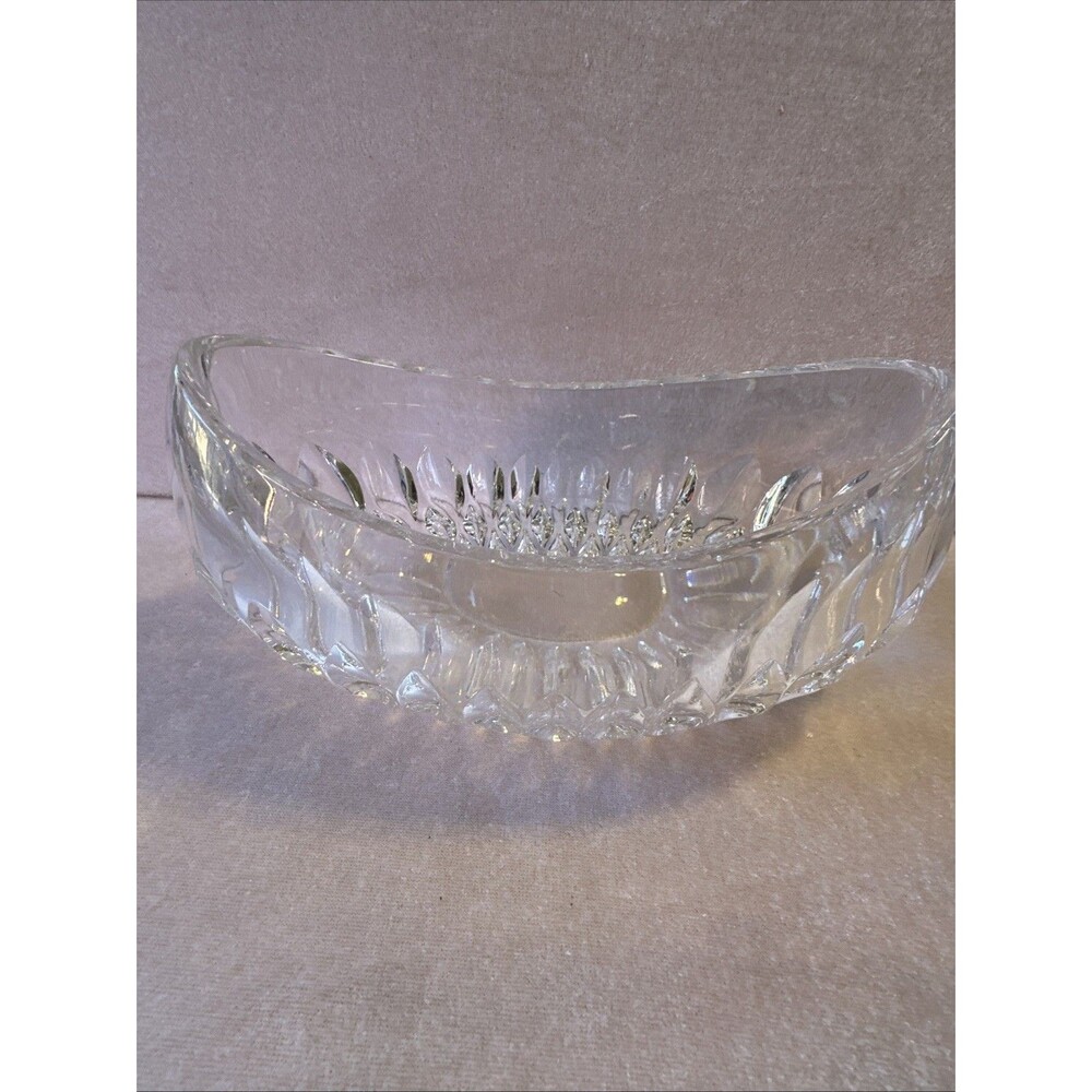 Gorham Crystal Oval Bowl Althea Bota  Shaped Clear
